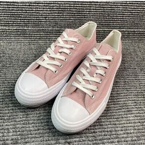 Women's No Boundaries Pink Canvas Lace Memory Foam Athletic Shoes